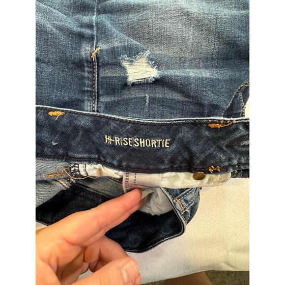American Eagle Super Stretch Distressed Cut Off Jean‎ Shorts Women's Size 2 - Picture 4 of 8